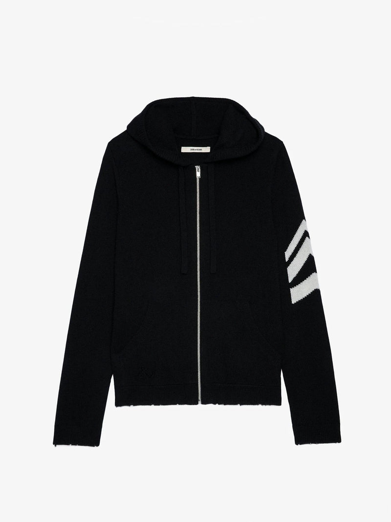 Clash Arrow Black Cardigan
