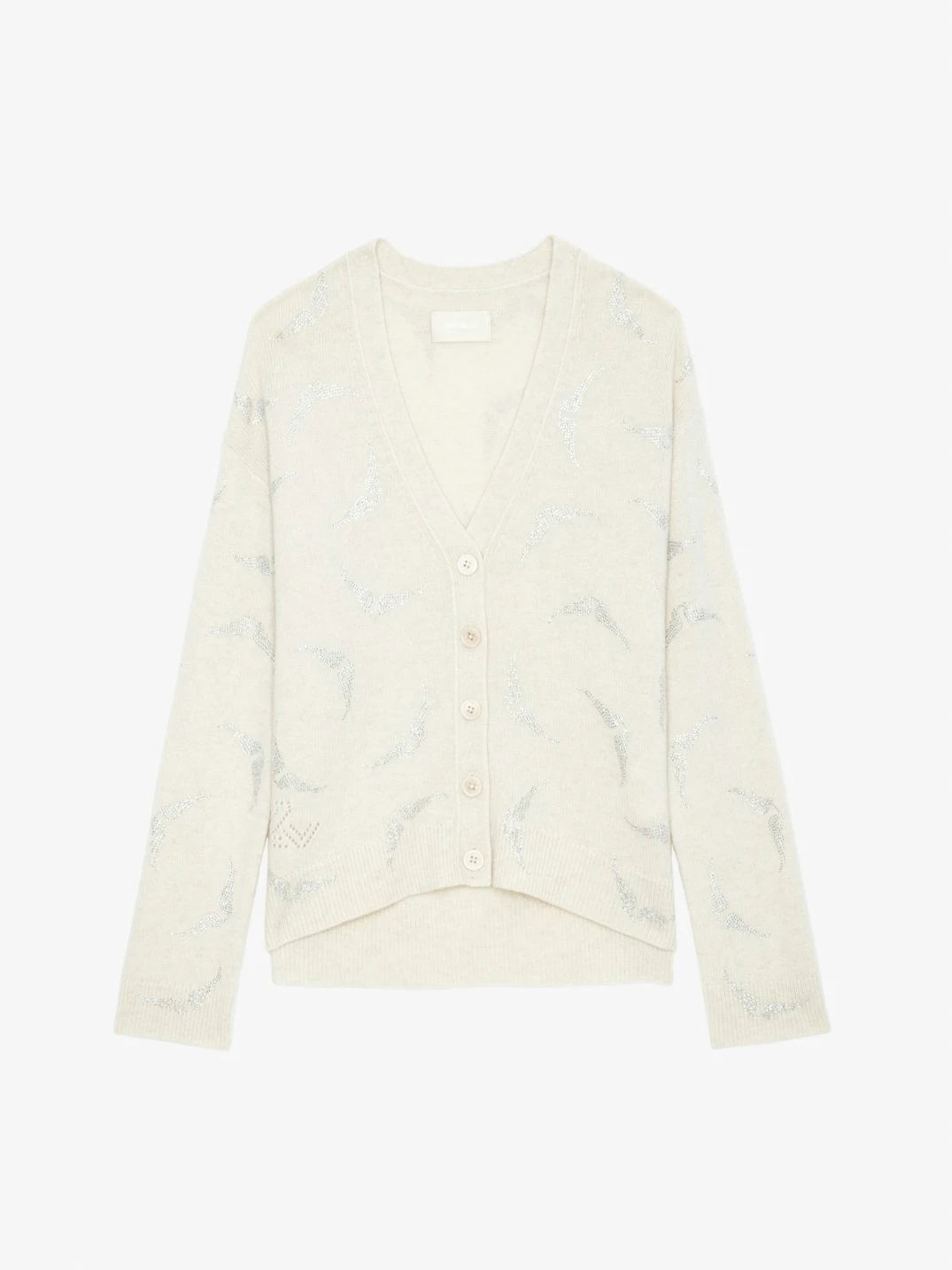 Diamanté Wings White Cardigan