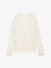 Diamanté Wings White Cardigan