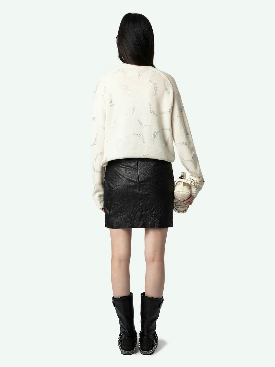 Diamanté Wings White Cardigan