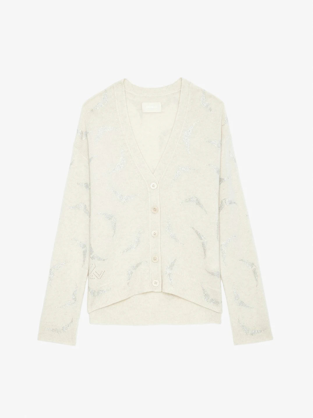 Diamanté Wings White Cardigan