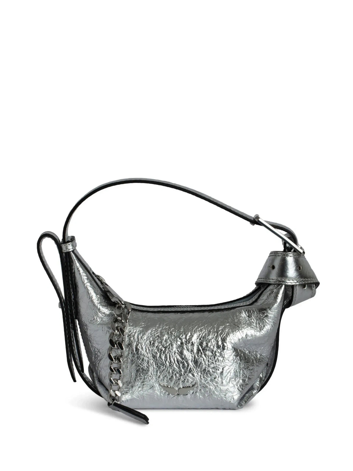 Crinkled Silver Mini Bag