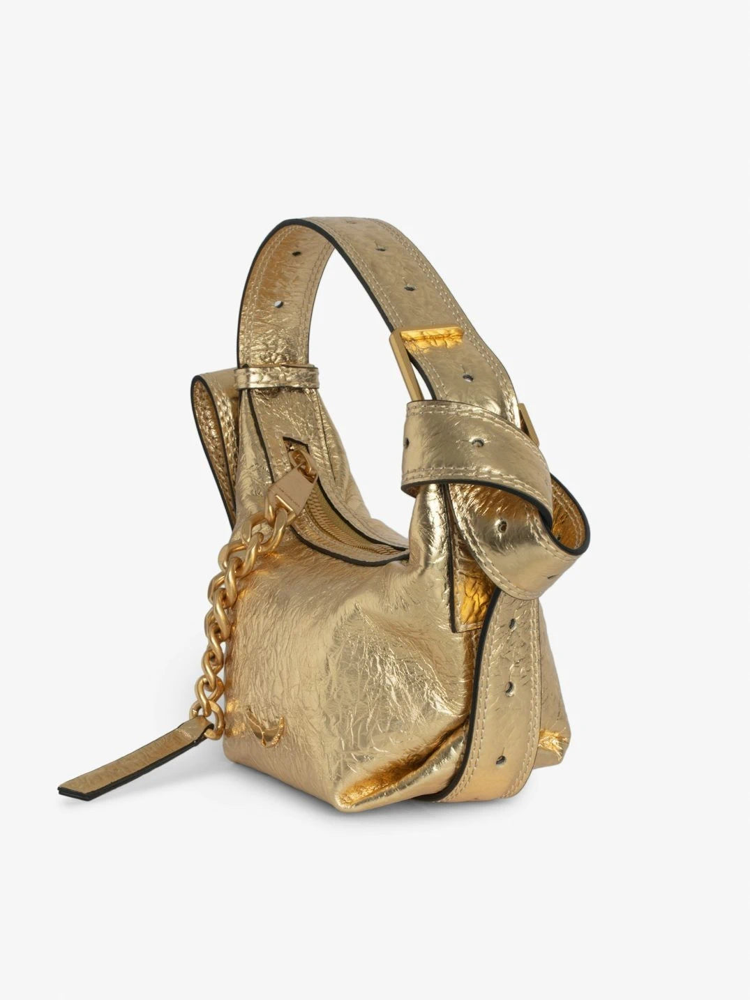 Crinkled Silver Mini Bag