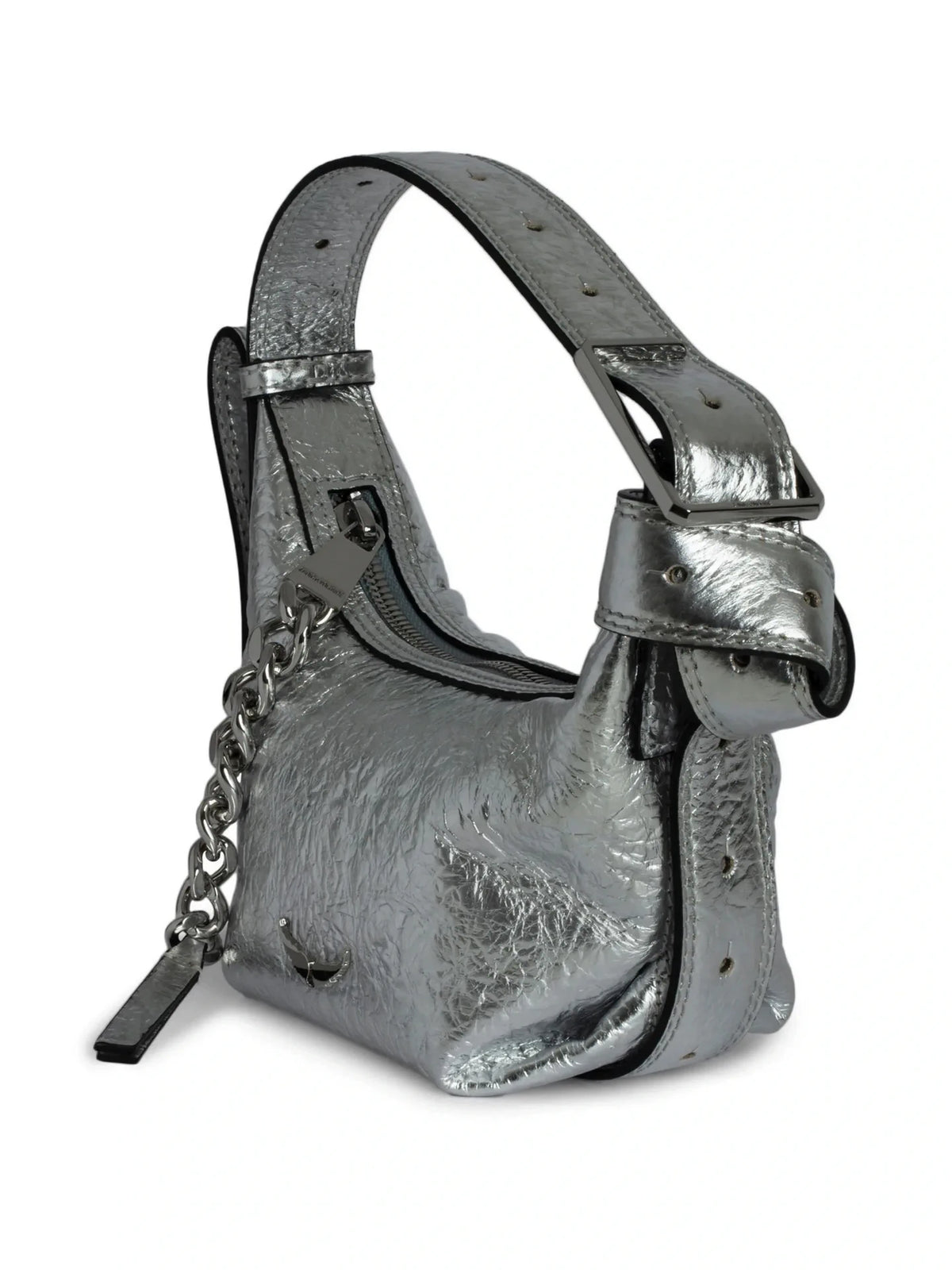 Crinkled Silver Mini Bag