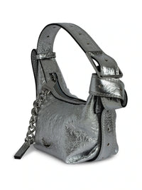 Crinkled Silver Mini Bag
