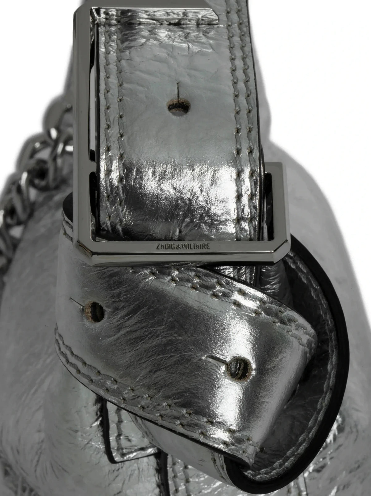 Crinkled Silver Mini Bag