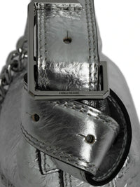 Crinkled Silver Mini Bag
