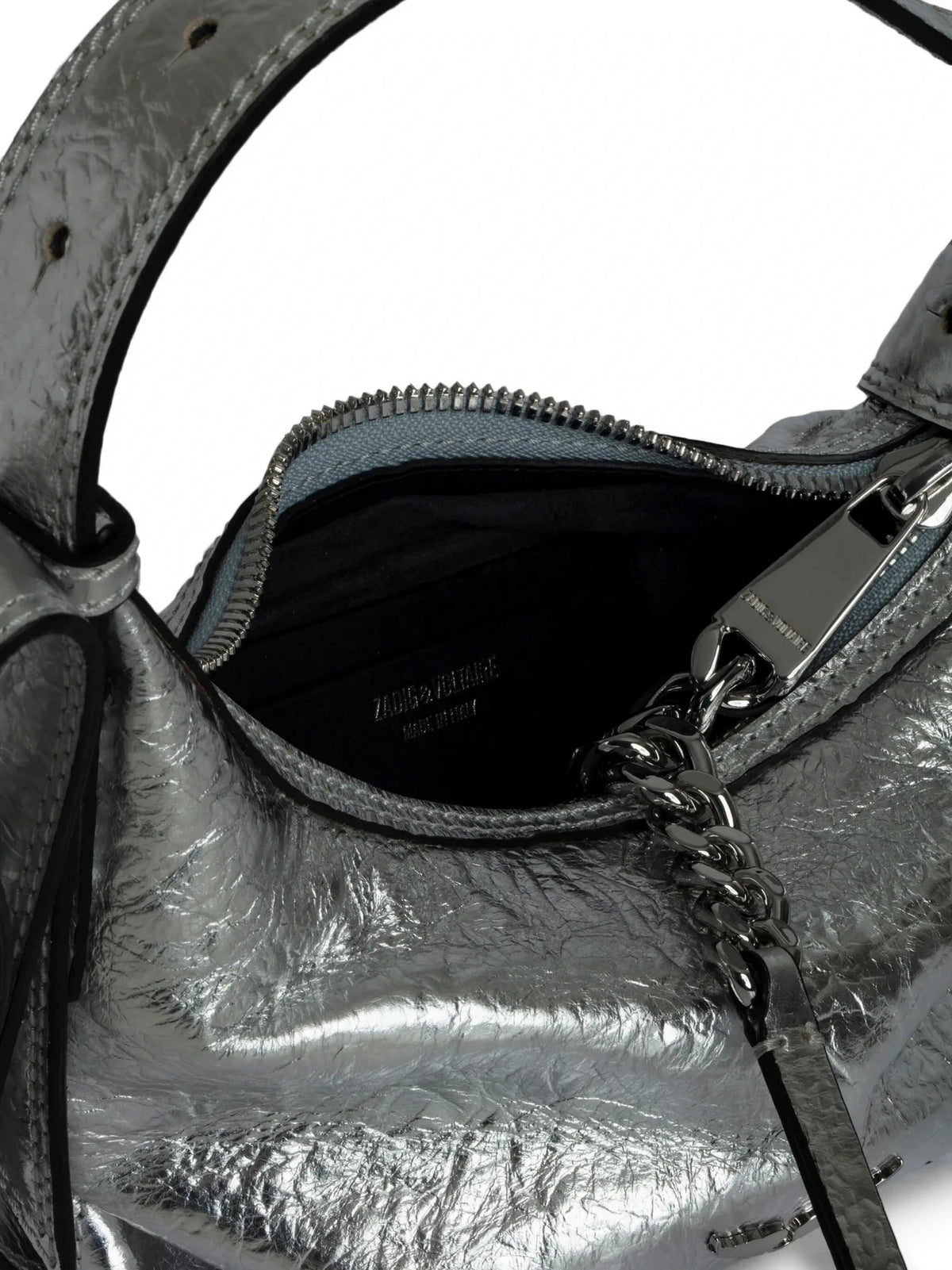 Crinkled Silver Mini Bag