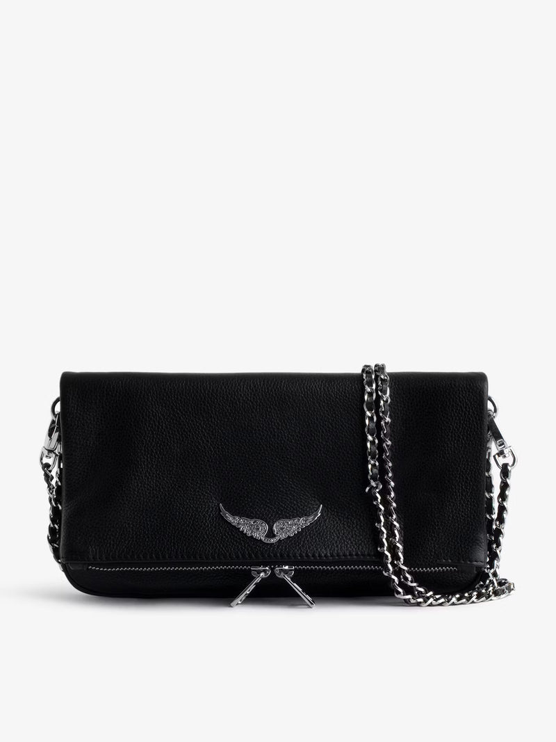 Rock Grained Black Clutch
