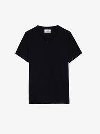 Monastir Henley Black T-Shirt
