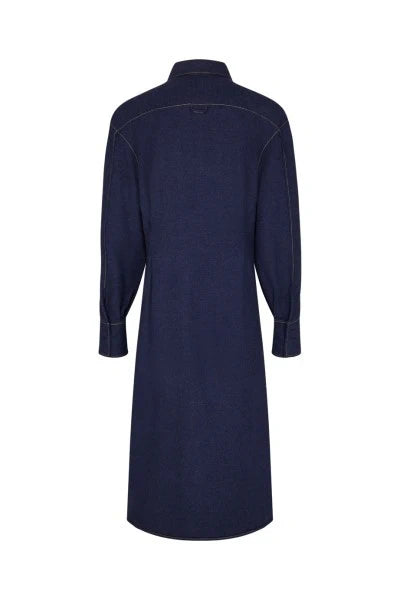 Cotton Flannel Blue Dress