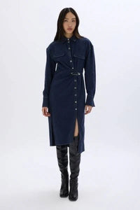 Cotton Flannel Blue Dress