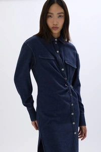 Cotton Flannel Blue Dress