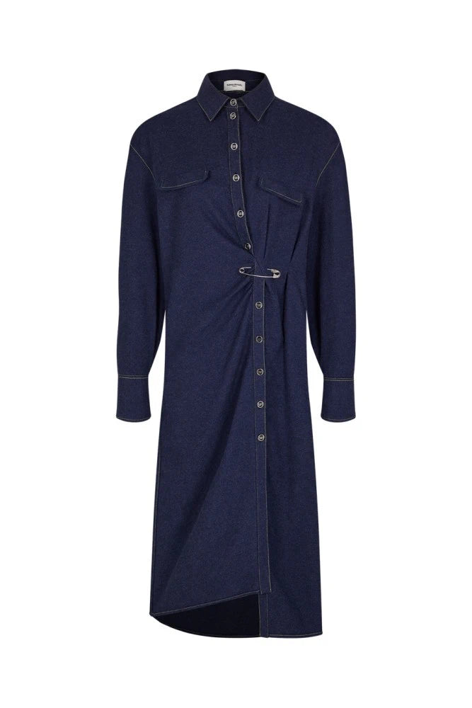 Cotton Flannel Blue Dress