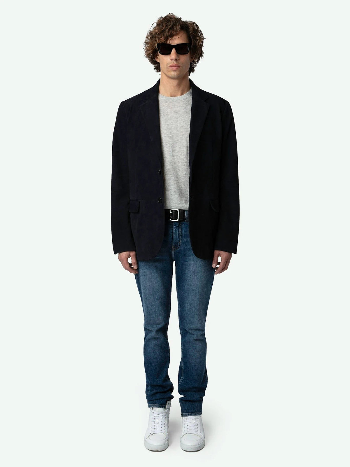 Valfried Black Suede Blazer