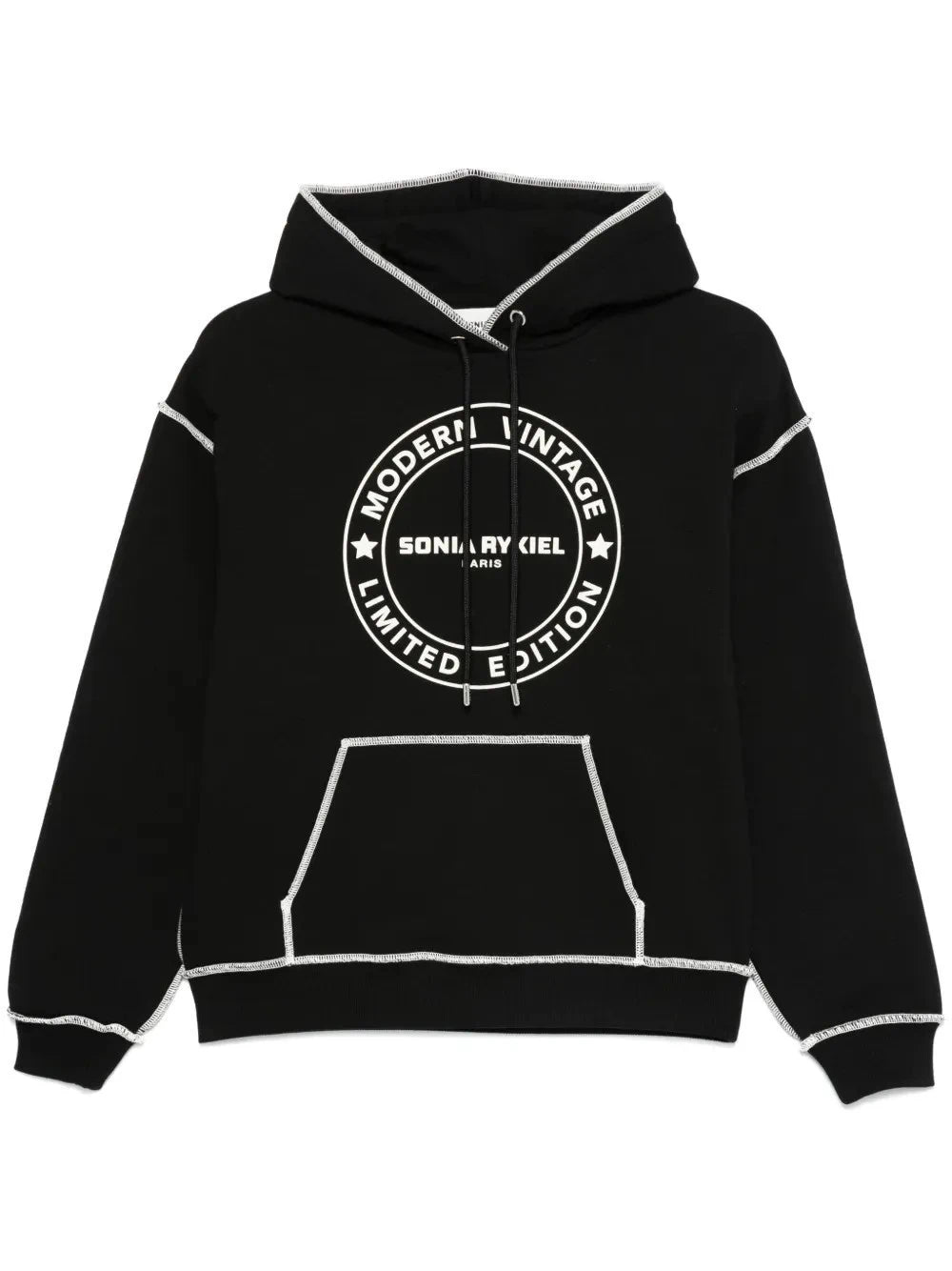 Quilted Crofton Black Hoodie