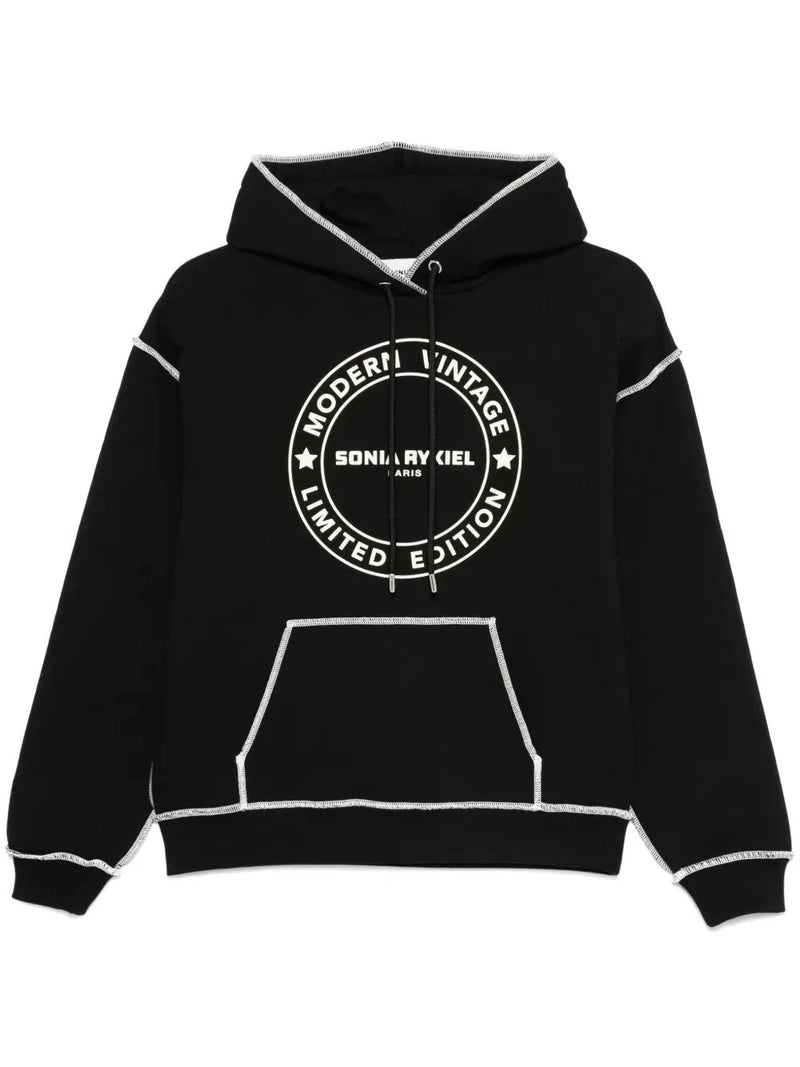 Quilted Crofton Black Hoodie