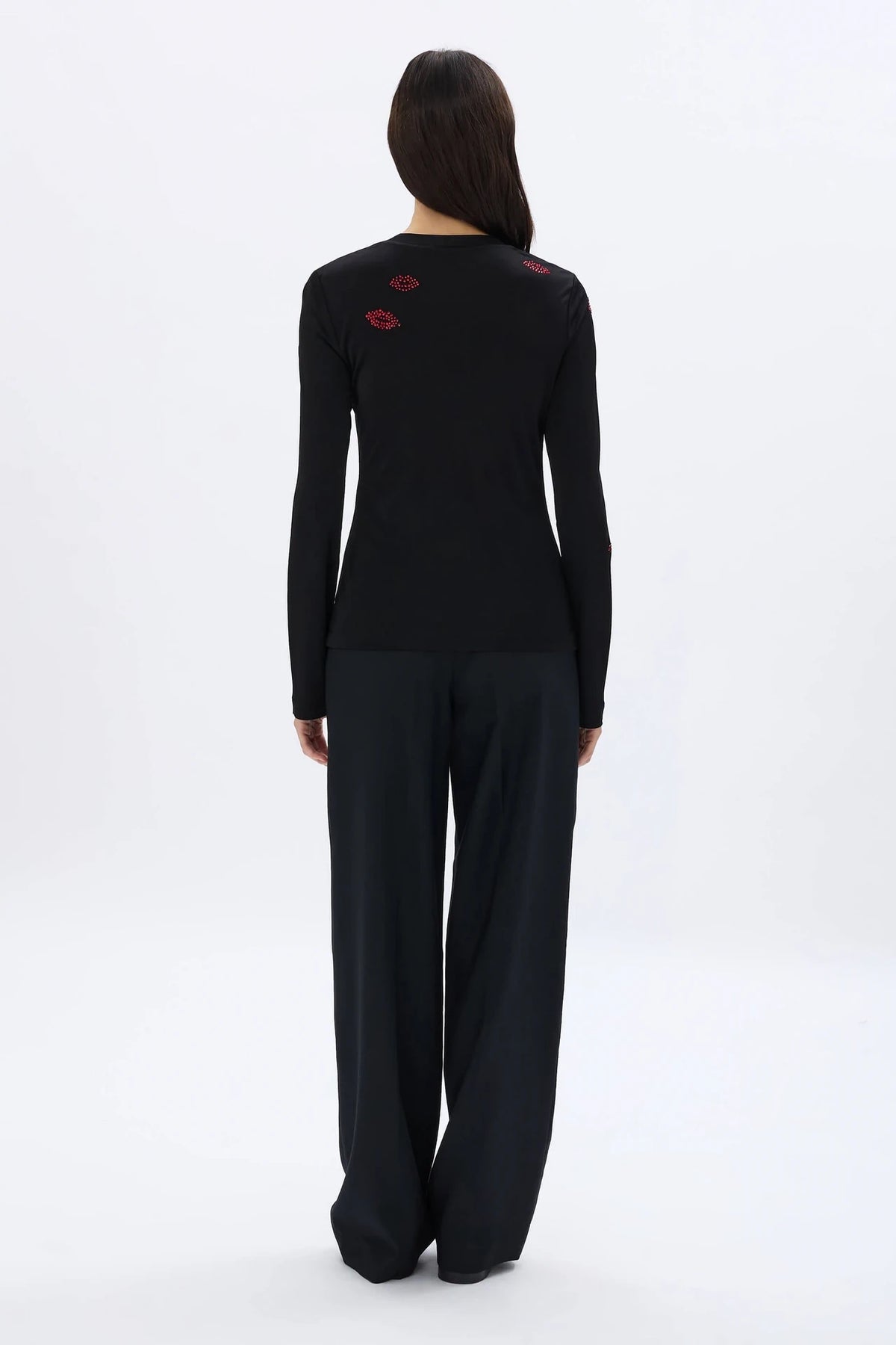 Crystal Mouth Black Top