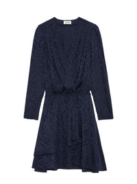 Rogers Jacquard Black Dress