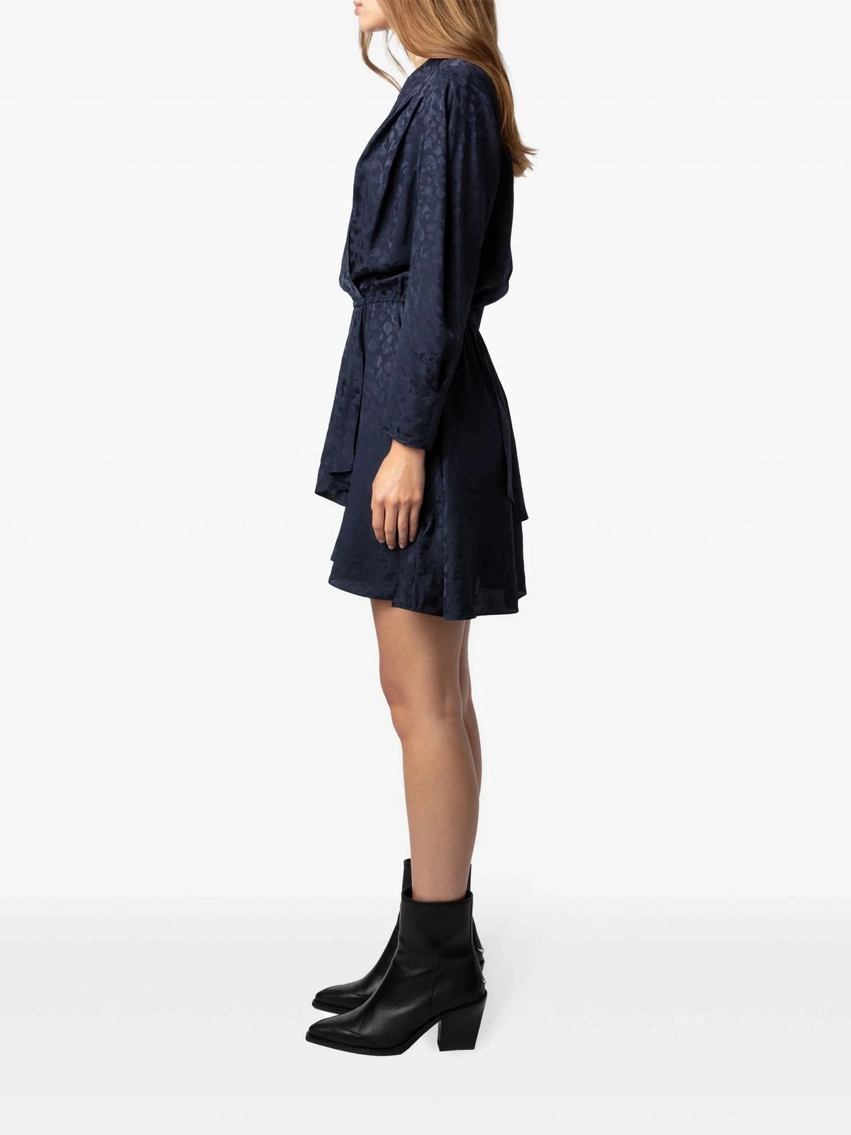 Rogers Jacquard Black Dress