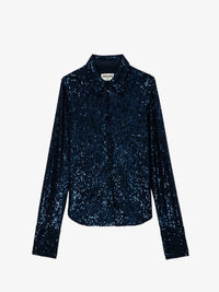 Tawny Sequins Black Shirt