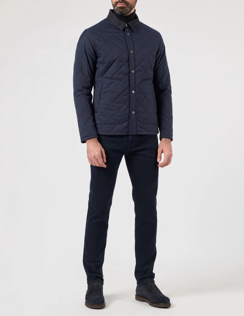 Quilted Blue Blouson Jacket