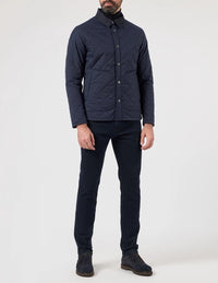 Quilted Blue Blouson Jacket