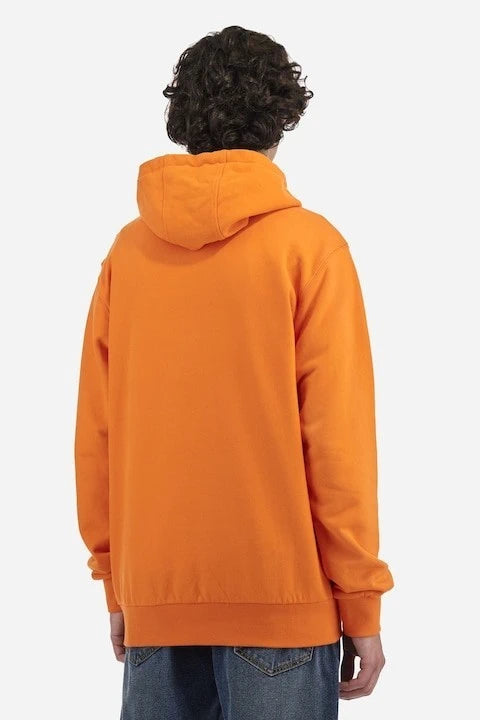 Embossed Logo Orange Hoodie