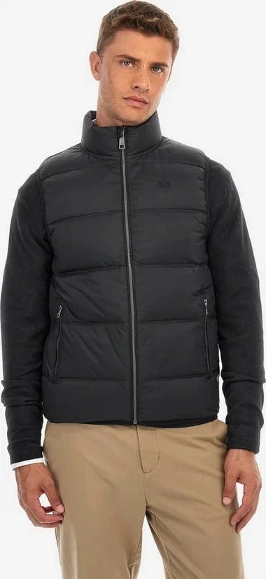 Sleeveless Black Puffer Vest