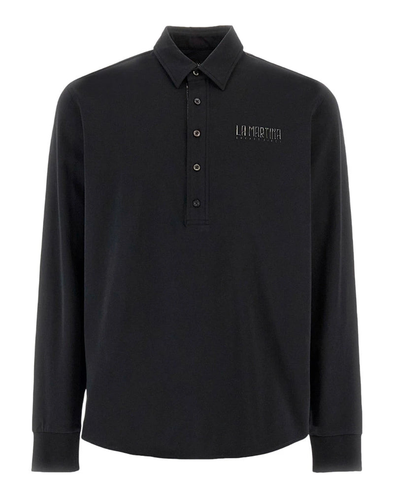 Long Sleeve Black Polo
