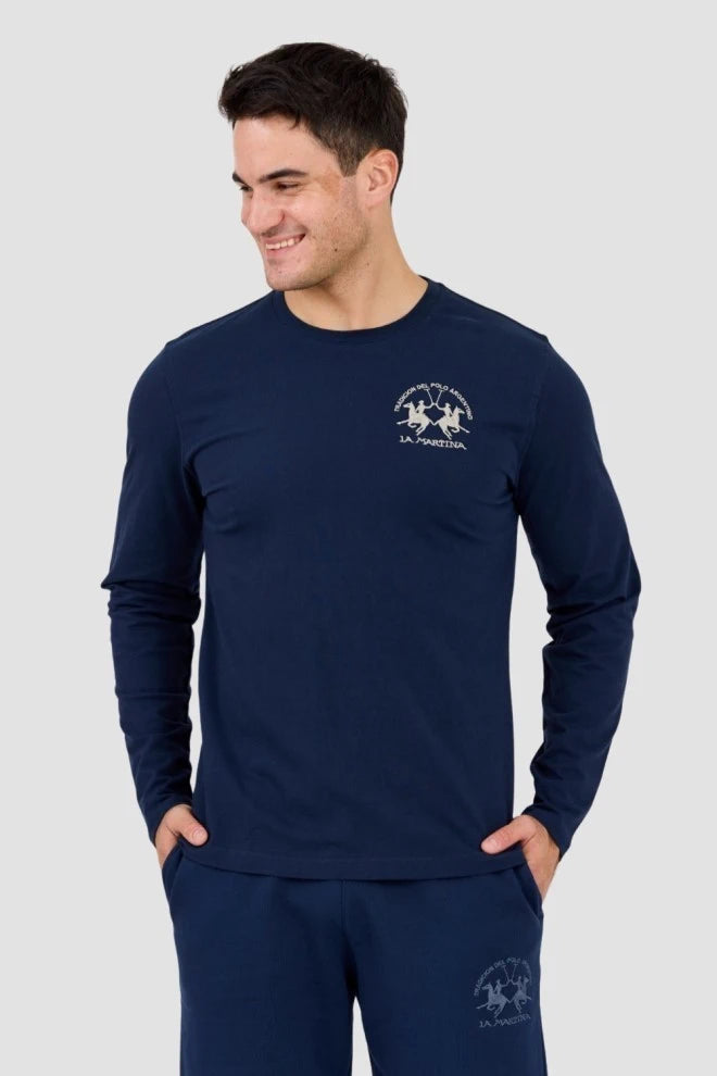 La Martina Blue Long Sleeve T-Shirt