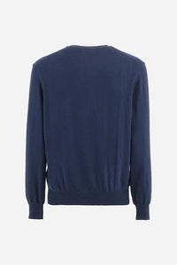Basic Cotton Wool Blue Sweater