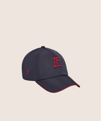Baseball Hat in Navy Blue Lightweight Nylon with Logo