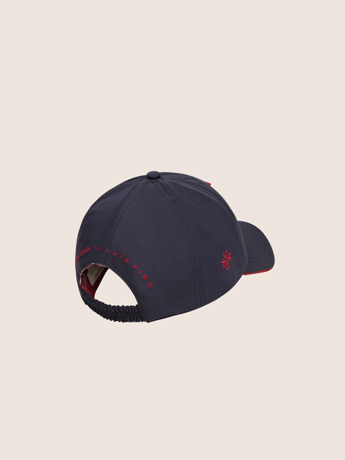 Baseball Hat in Navy Blue Lightweight Nylon with Logo