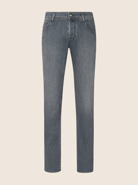 Nick Slim 5 Pocket Jeans in Dark Grey Super Stretch Denim
