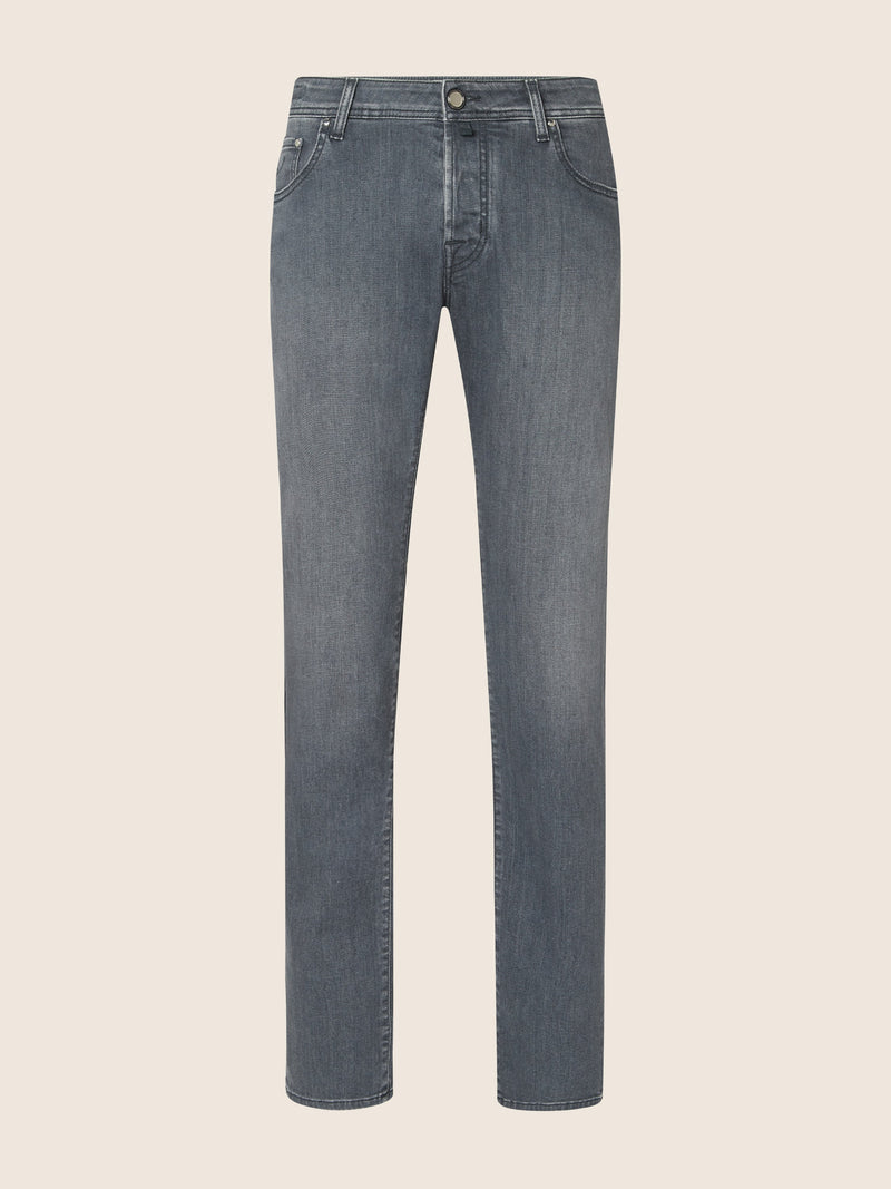 Nick Slim 5 Pocket Jeans in Dark Grey Super Stretch Denim