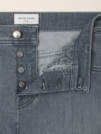 Nick Slim 5 Pocket Jeans in Dark Grey Super Stretch Denim