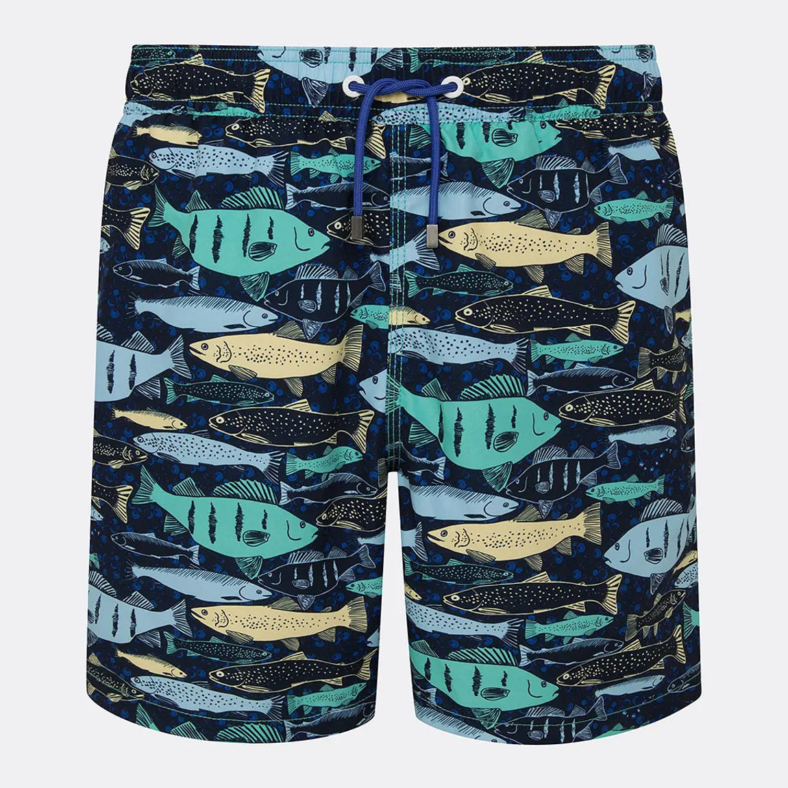 Mini Fish Navy Blue Swim Shorts