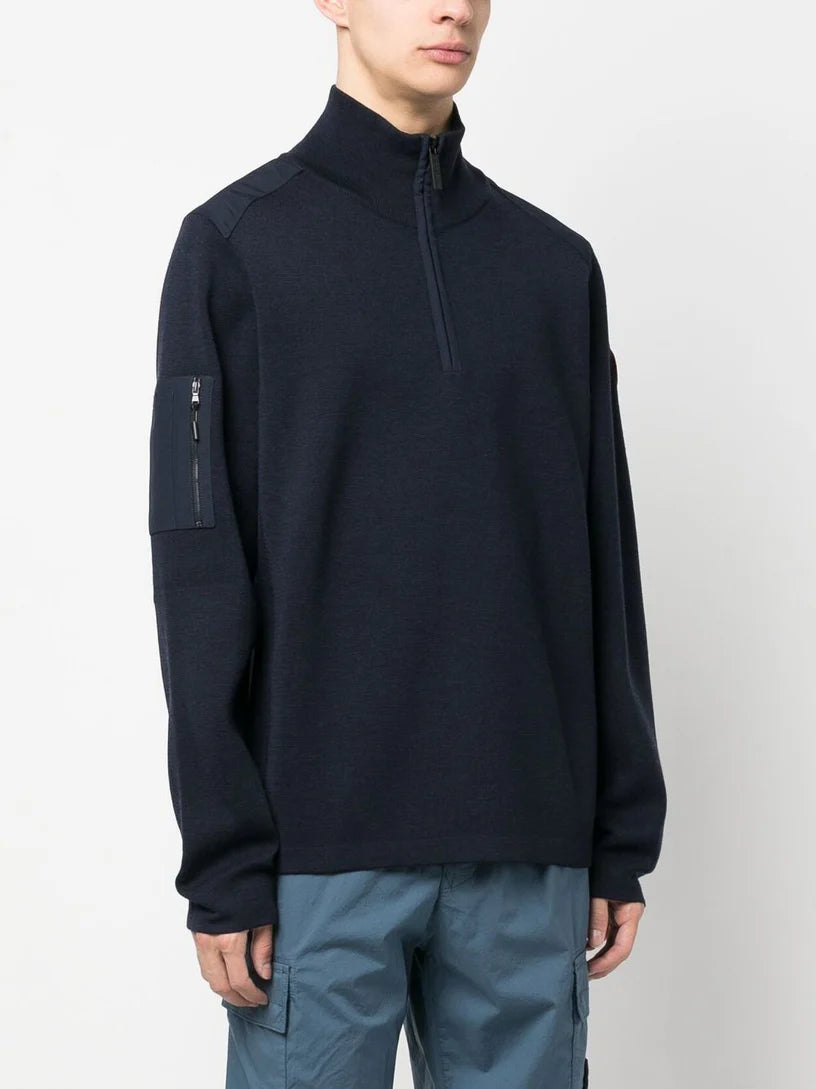 1/4 Zip Black Sweater