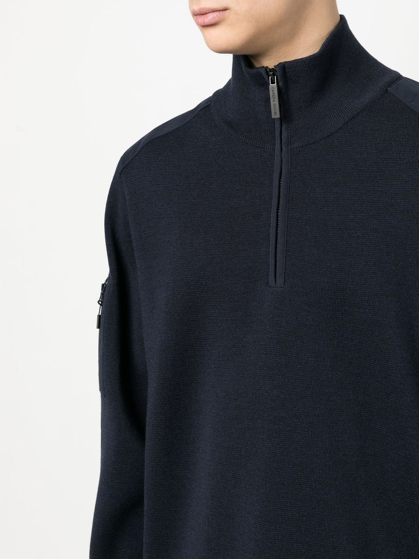 1/4 Zip Black Sweater