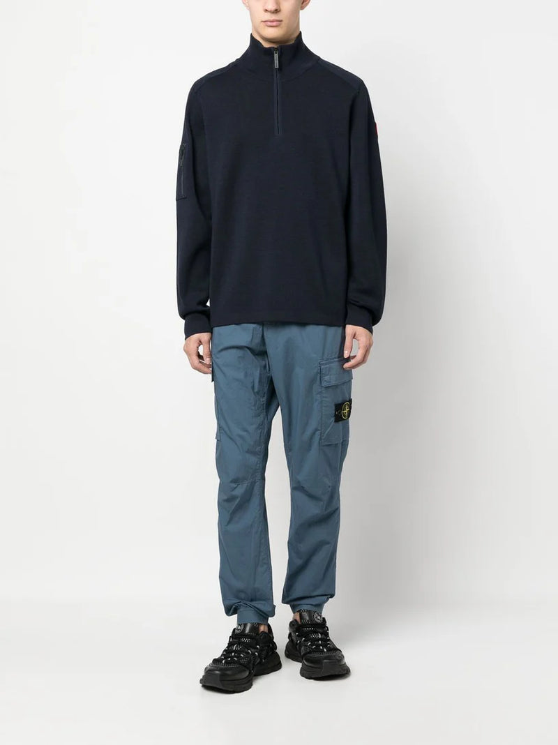 1/4 Zip Black Sweater