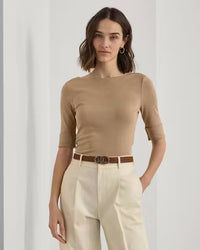 Judy Elbow-Sleeve Knit Top