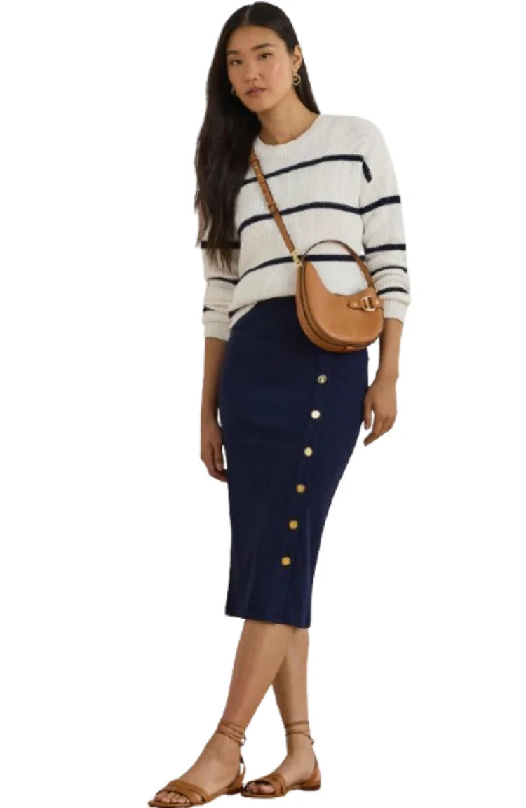 RIB MIDI SKIRT