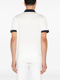 Logo-Embroidered White Polo Shirt