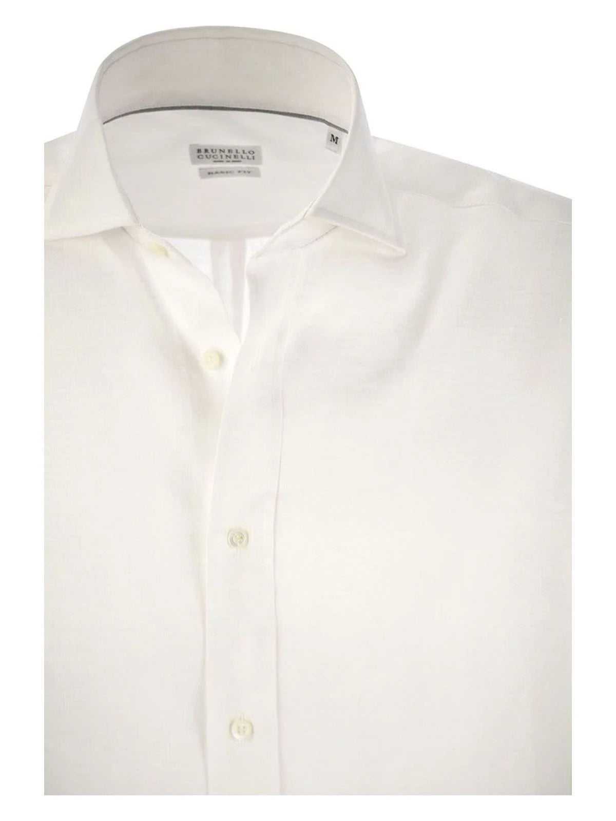 Linen French Collar White Shirt