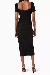Diamant Bust Black Midi Dress