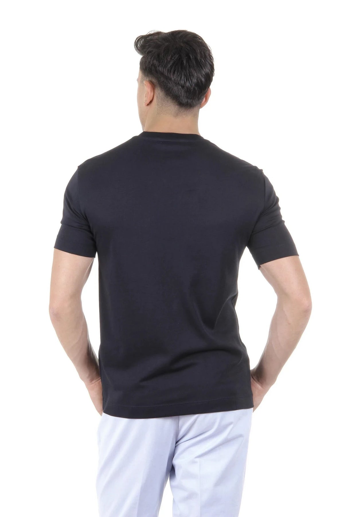 V-Neck Logo Blue T-Shirt