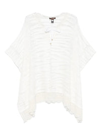 Animal-Pattern White Caftan