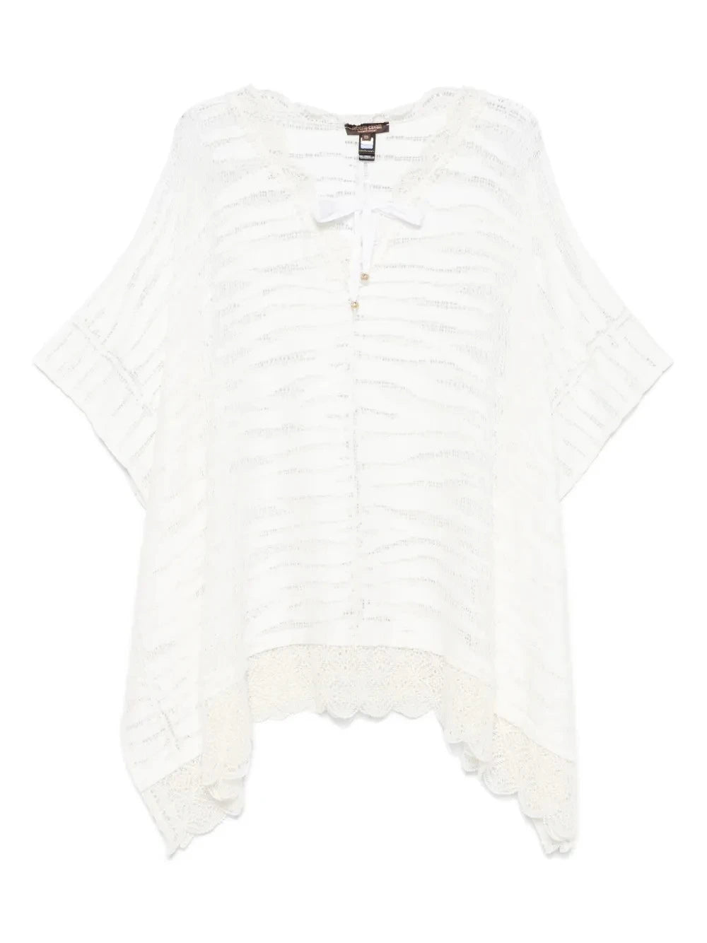 Animal-Pattern White Caftan
