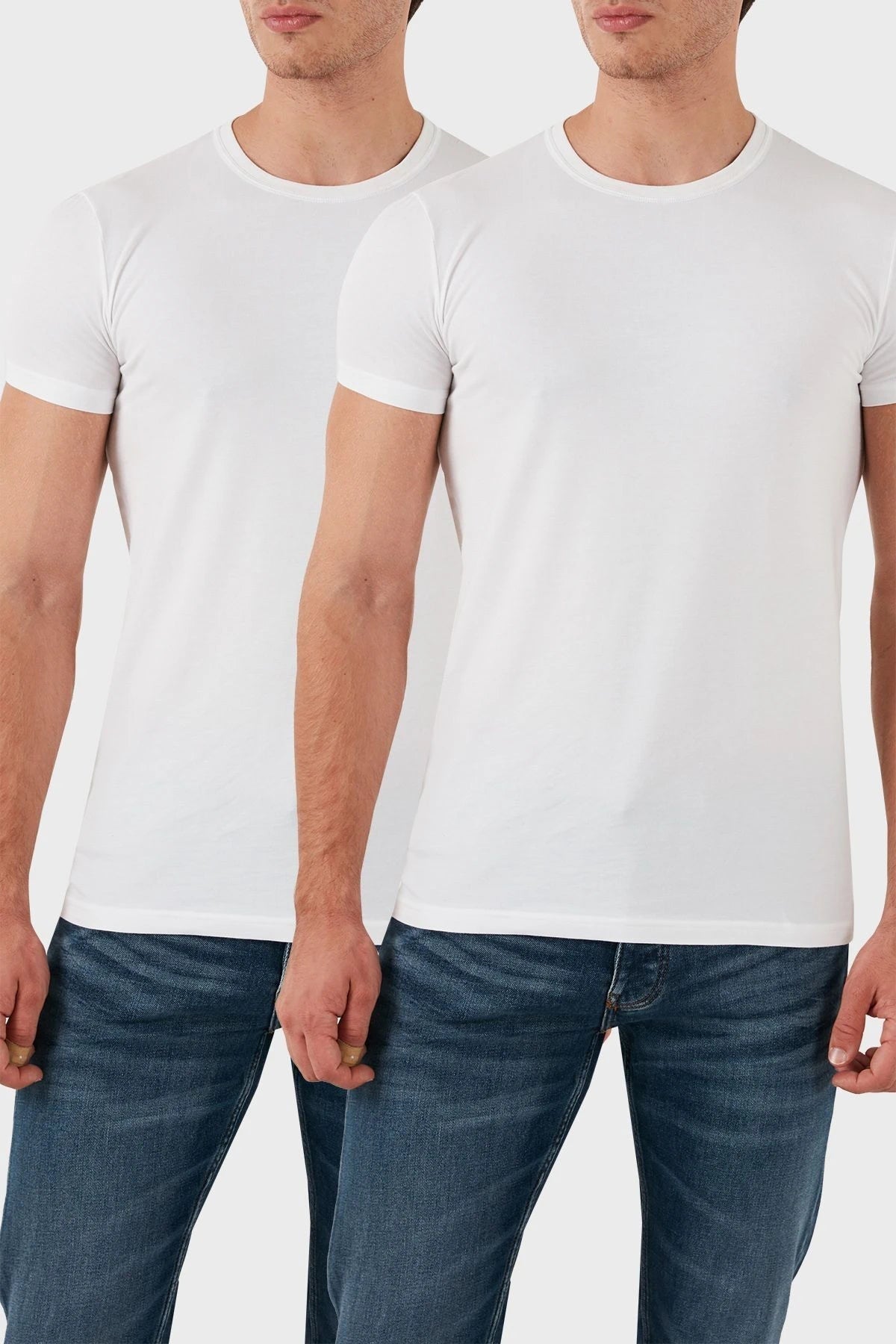 Crew Neck White Twinpack T-Shirt